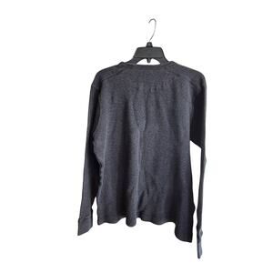 Lands End Women’s Sweater L 42/44 100% Heavy 100% Cotton Charcoal Black Warm